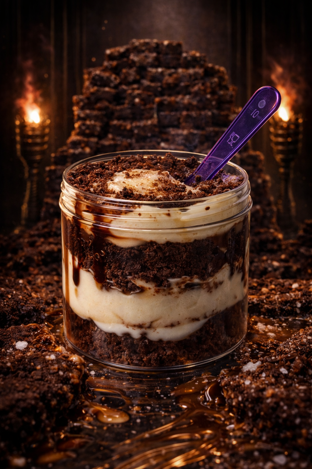 Salted Caramel Brownie Brittle Nom! Nom! Jar