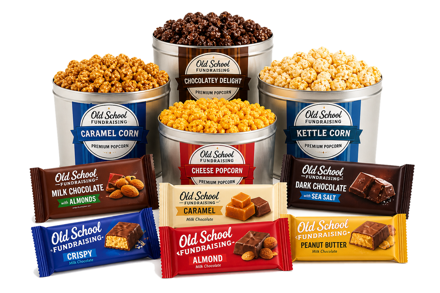 Old-school popcorn and candy fundraising products