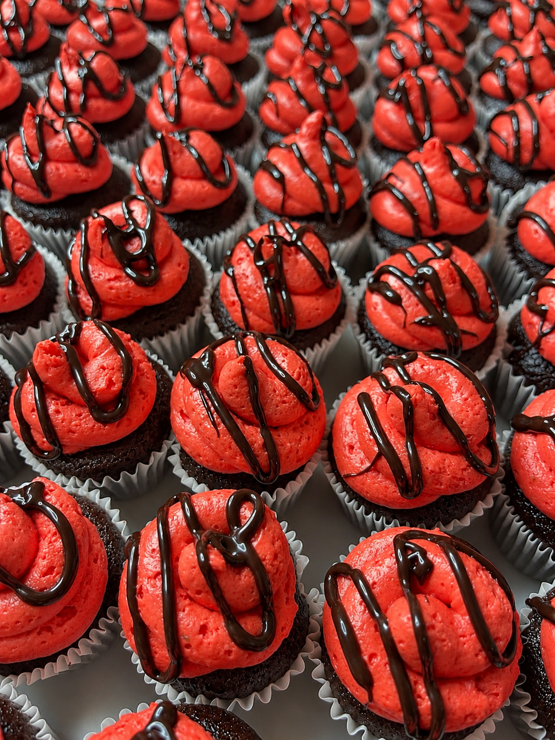 Colorful handcrafted Nom Nom mini cupcakes