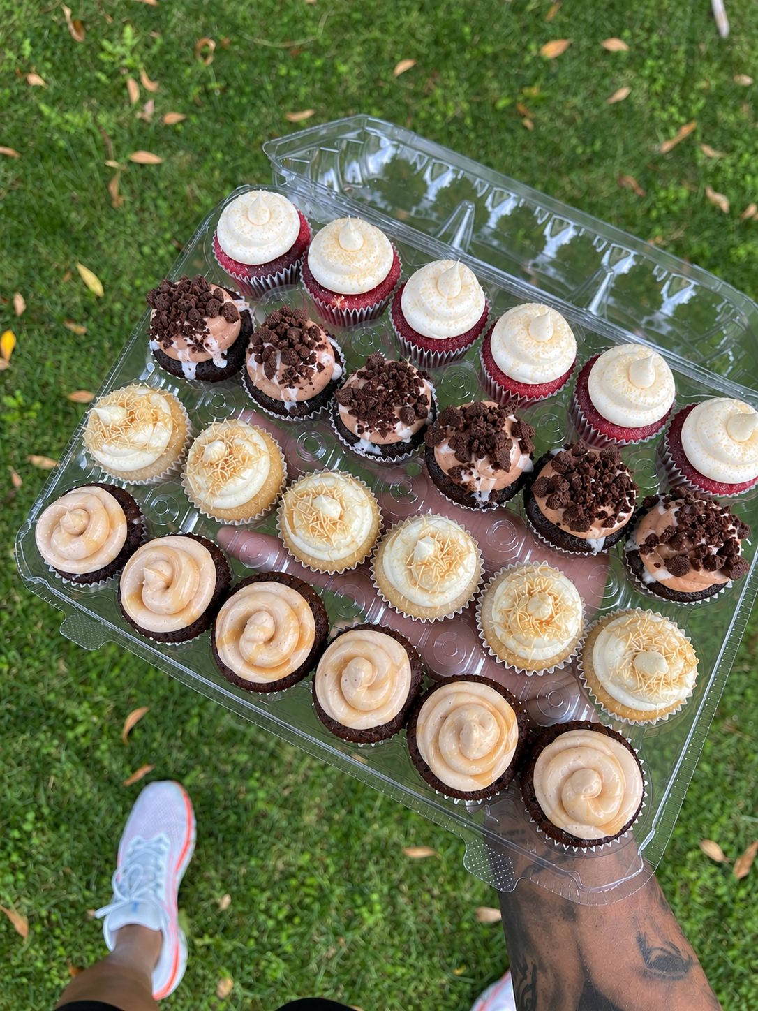 Colorful handcrafted Nom Nom mini cupcakes