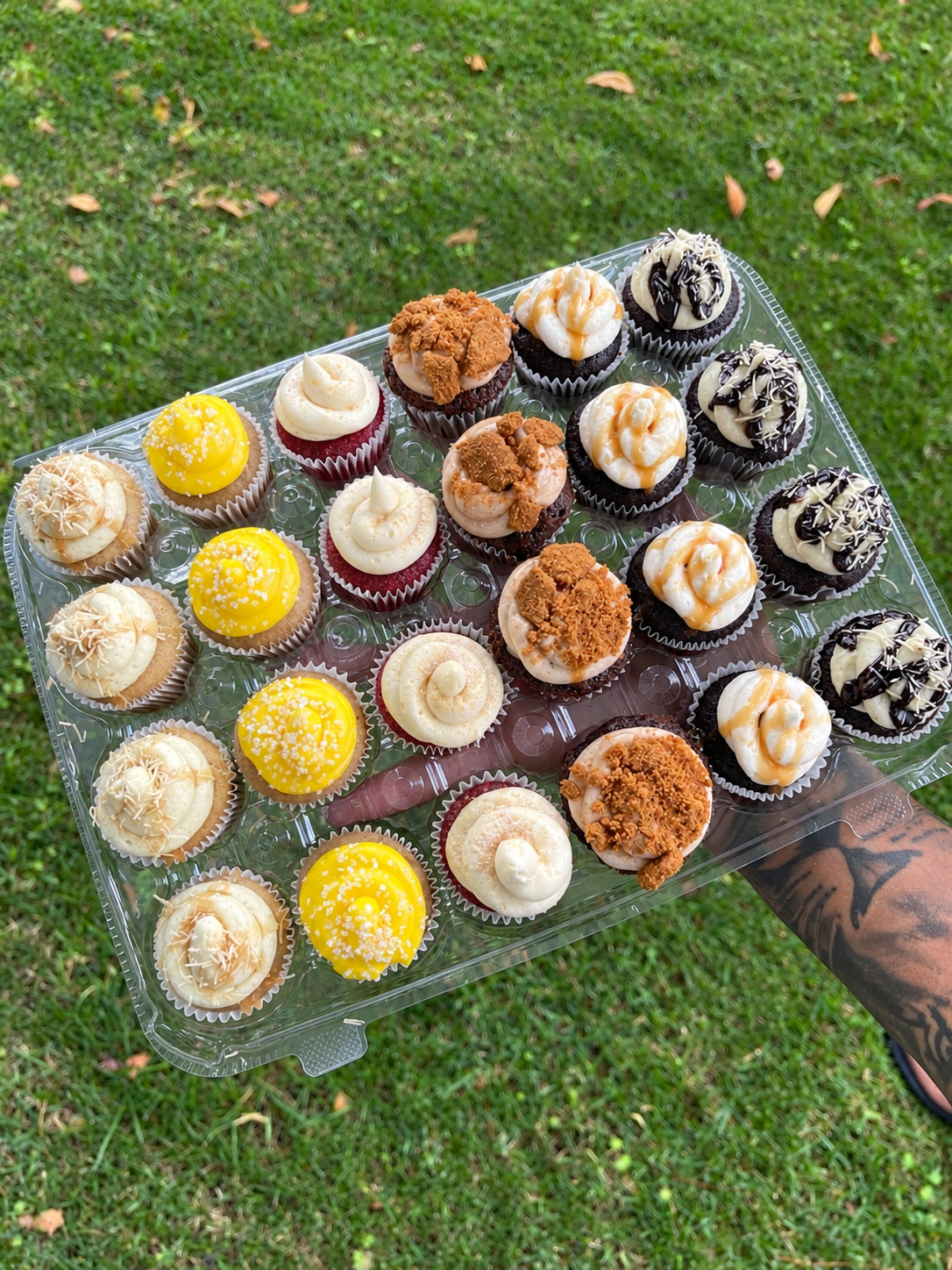 Colorful handcrafted Nom Nom mini cupcakes
