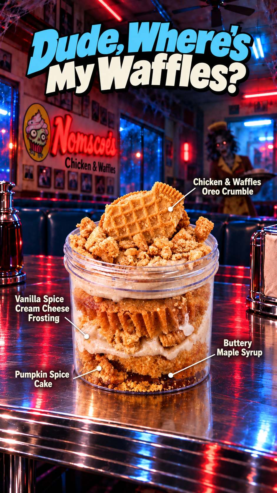 Dude, Where’s My Waffles? ingredient poster