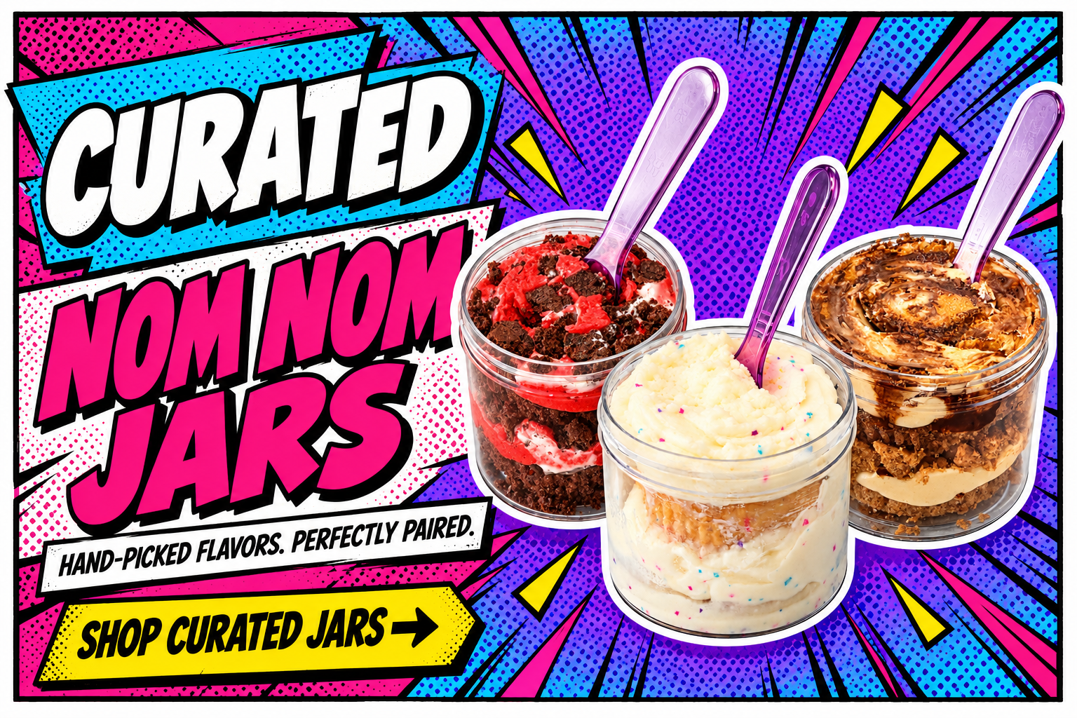 Curated Nom Nom jar collection